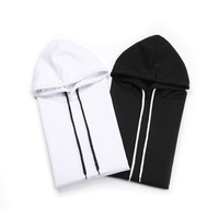 Sweat à capuche uni doublé unisexe à manches mi-longues